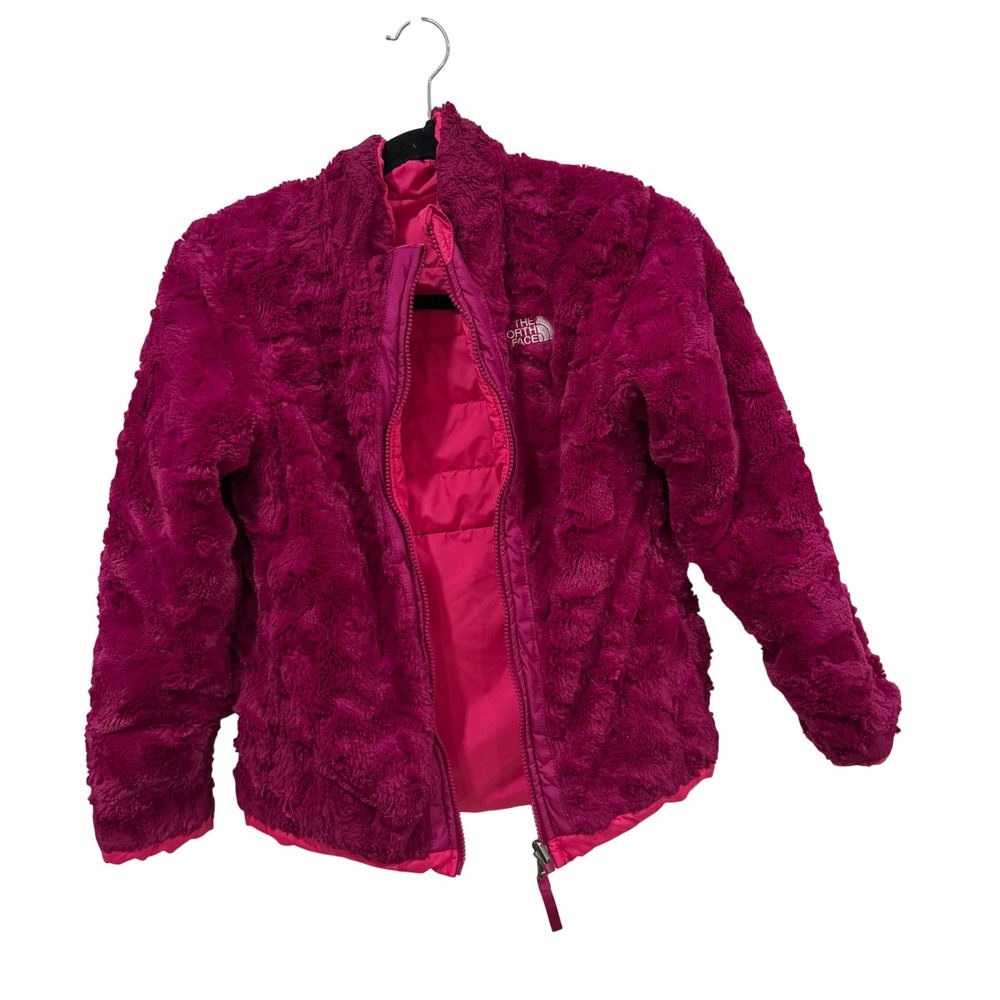 The North Face Girls Reversible Mossbud Swirl Jacket Magenta M 10/12 NF0A5AB5